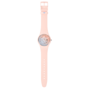 Swatch Fleetingly Pink Pay! SO32P103-5300 - completamente rosa delicato - quadrante trasparente
